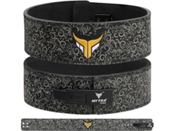Mytra Fusion Cinto Halterofilismo Couro Genuíno Fivela - Preto L