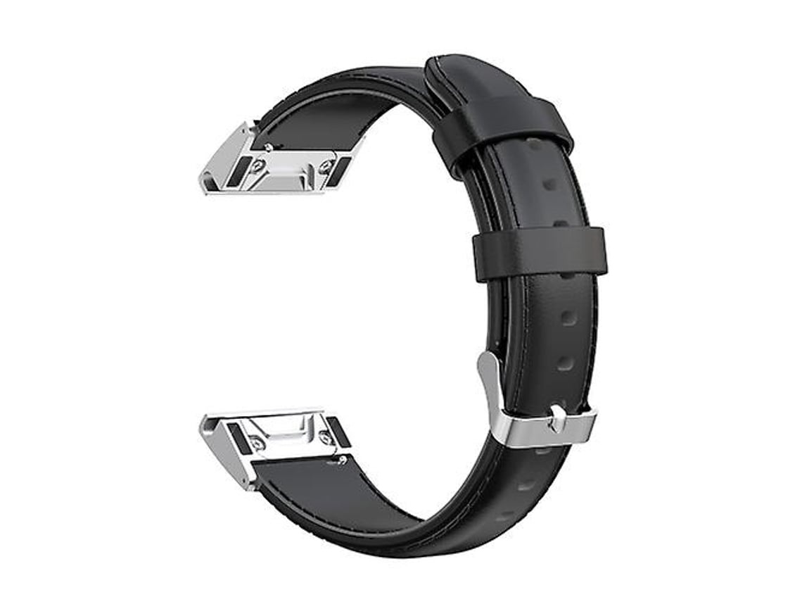 Pulseira De Relógio Lurelia Para Garmin Fenix 6s / Fenix 7s Óleo Cera Couro De Bezerro Preto