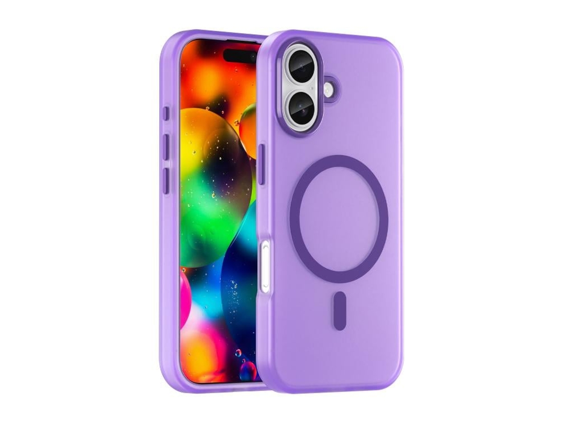 Capa Híbrida Translúcida Para Iphone 17 - Tpu E Pc Com Magsafe | Fosca - Roxo Escuro