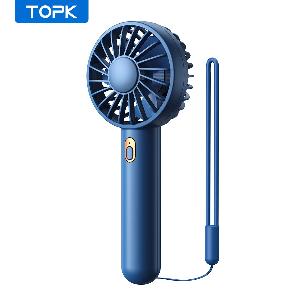 (azul) Mini Ventilador Portátil Recarregável Usb De 1800 Mah