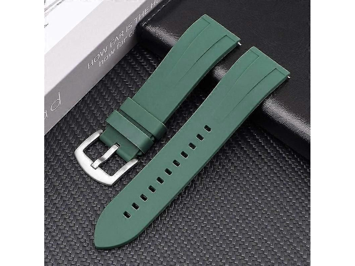 Pulseira Universal Curva De Silicone Para Smartwatch Com Interface Plana De Liberação Rápida, Compatível Com A Maioria Dos Smartwatches.