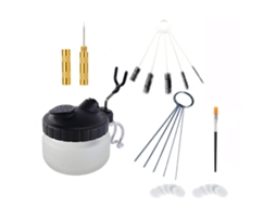Kit De Limpeza Para Aerógrafo: Pot, Porta-pratos, Escovas, Esponjas E Ferramentas De Limpeza Para Máquinas De Spray