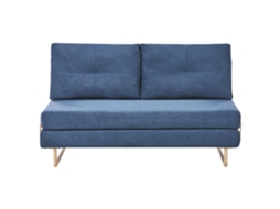 Sofá Cambalhota Para 3 Pessoas Beliani Jerslev De Tecido Azul 150x193