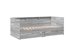 Daybed, Daybeds Vidaxl Cinzeto Madeira Processada (100 X 200 Cm)