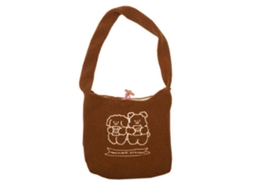 Lalamoli - Sacolas de compras de pele de urso macias, grande capacidade, mochila escolar fofa para meninas