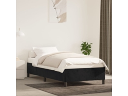 Vidaxl Estrutura De Cama 90x200 Cm Veludo Preto