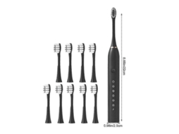 Escova De Dentes Elétrica Com 10 Cabeças De Escova, 6 Modos De Limpeza, Escova De Dentes Elétrica Atualizada, Maior Vida Útil, Carregamento Mais