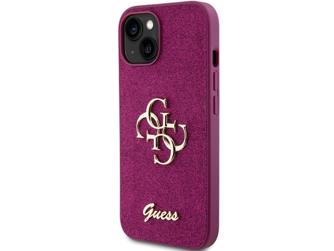Capa para iPhone 15 GUESS Pele Sintética Rígida Roxo
