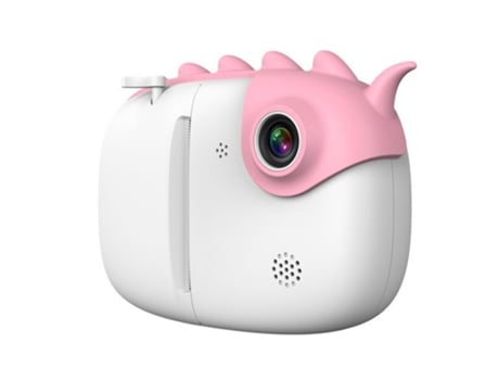 Máquina Fotográfica Para Crianças Com Wi Fi E Impressão Instantânea Modelo Dragon Branco / Rosa Techkidz