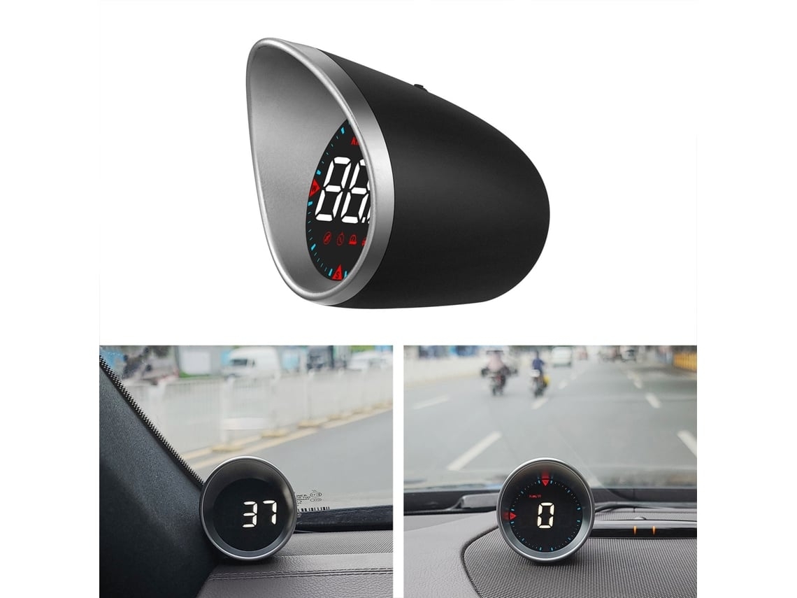 Display Head-up Do Carro Velocímetro Digital Display Condução Quilometragem Bússola Ângulo Alarme De Excesso*