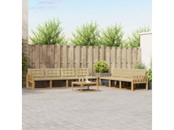 Vidaxl Conjunto De Sofás Para Exterior 8 Unid. Branco E Bege