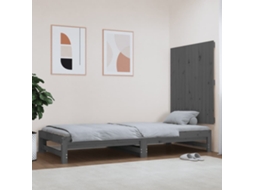 Cabecero de pared 82,5x3x90 cm Madera maciza de pino gris