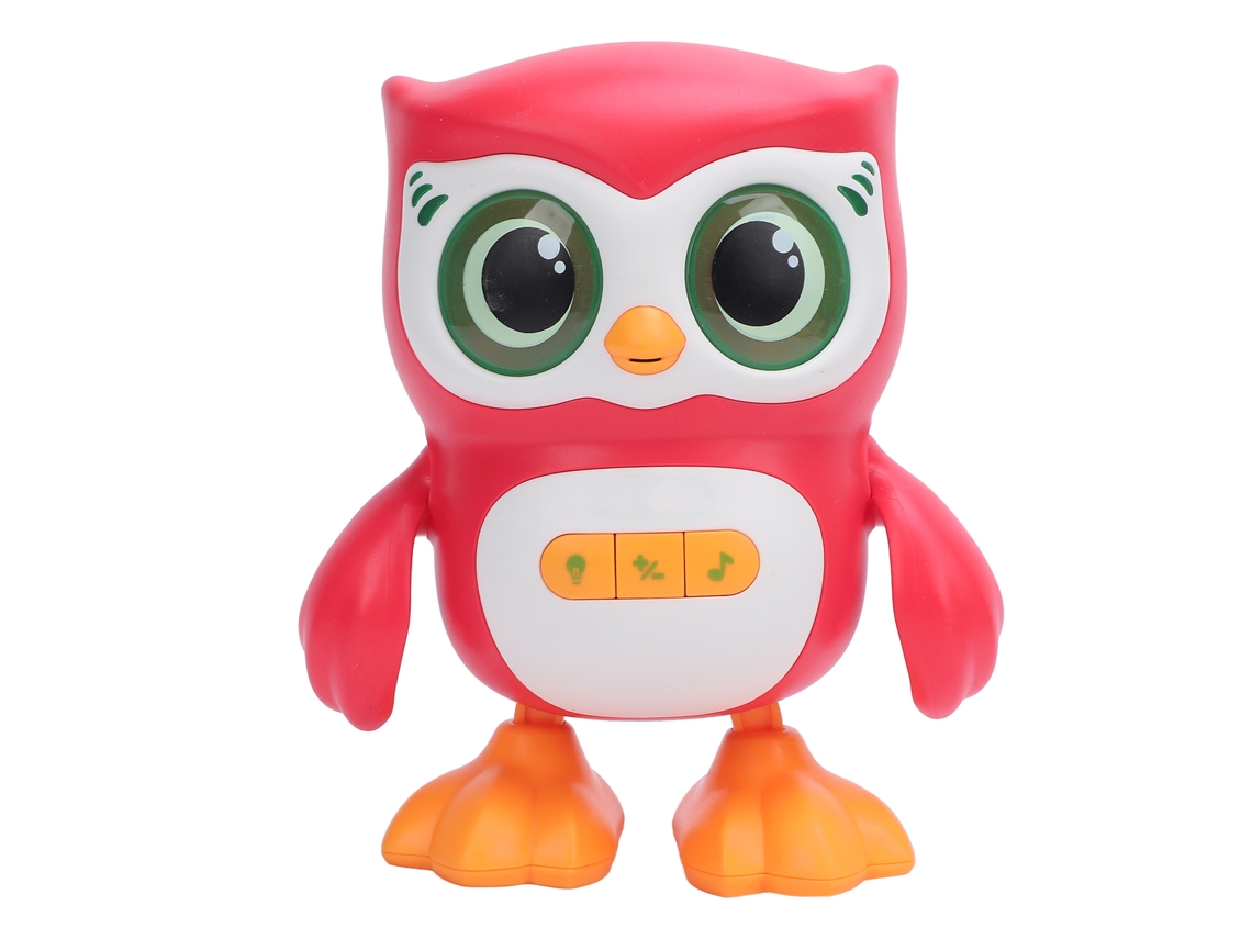 Brinquedo De Coruja Elétrica Inteligente Dançante Cantando Educativo Para Bebês Vermelho