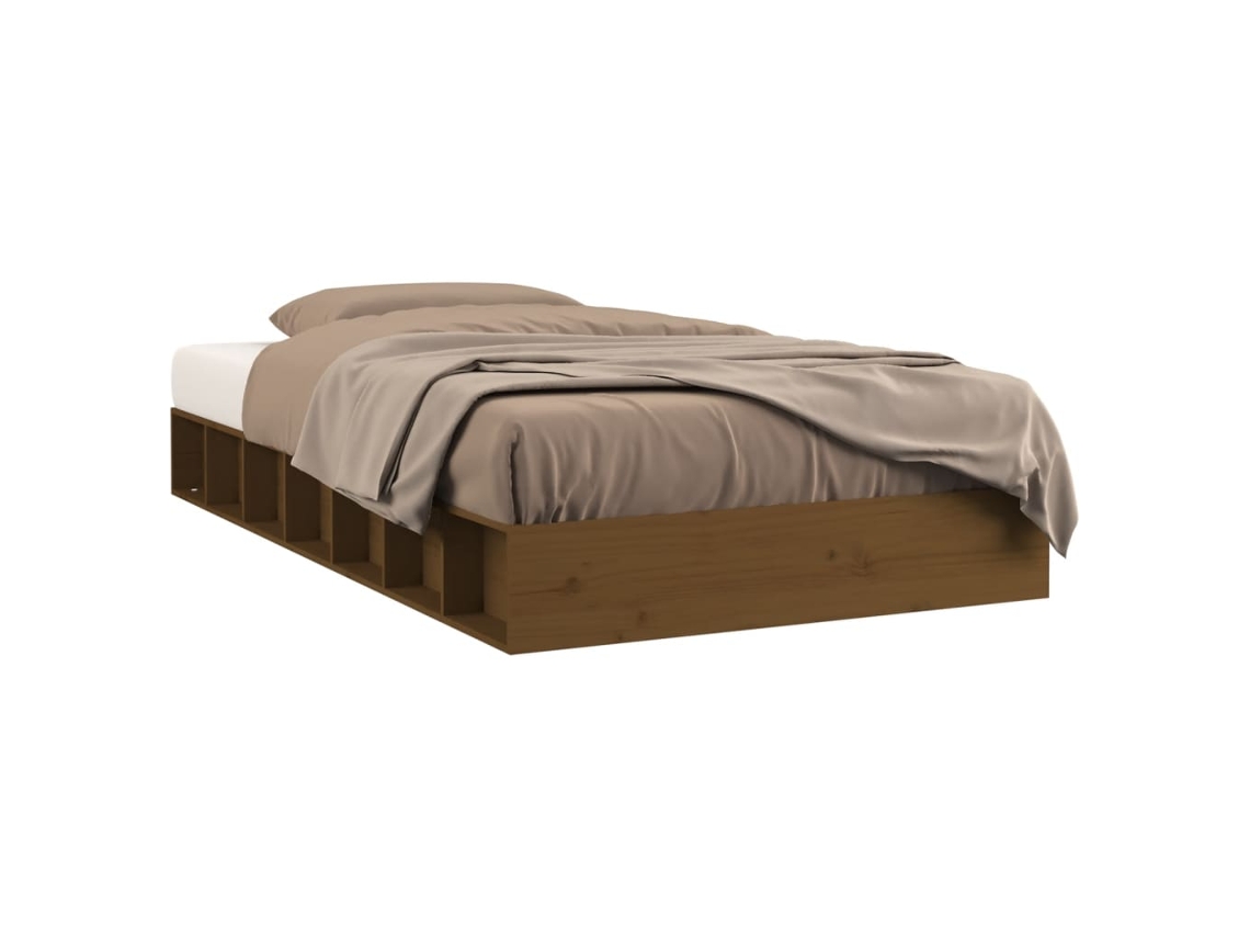 Bed Frame, Bed Frames Vidaxl Marrom Madeira (75 X 190 Cm)