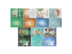 Laxiscreed Cartões De Natal Artesanais Com Swarovskis Para Prendas Personalizadas E Decorações Festivas