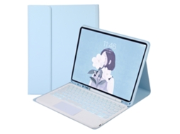 Capa de Teclado Bluetooth para Samsung Tab S10ultra 14.6 com Teclado de 12 polegadas, português, azul XIAOMOYU