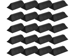 Grampos Ajustáveis Para Painéis De Vidro Em Mesas Escritório, Plástico Preto, 24 Peças, Design De Fixação Para