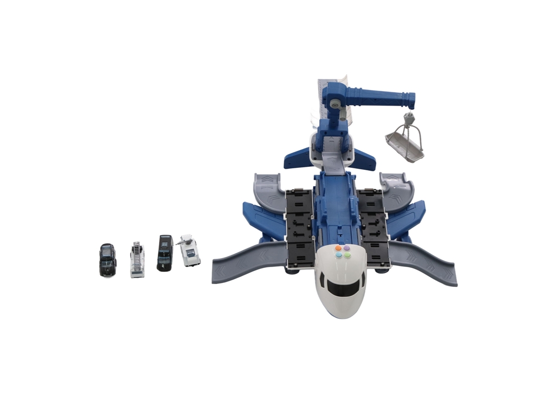 Set De Brinquedos De Avião E Carro Com Pistas, Som, Luz E Transformação, Avião Transportador Com Bateria