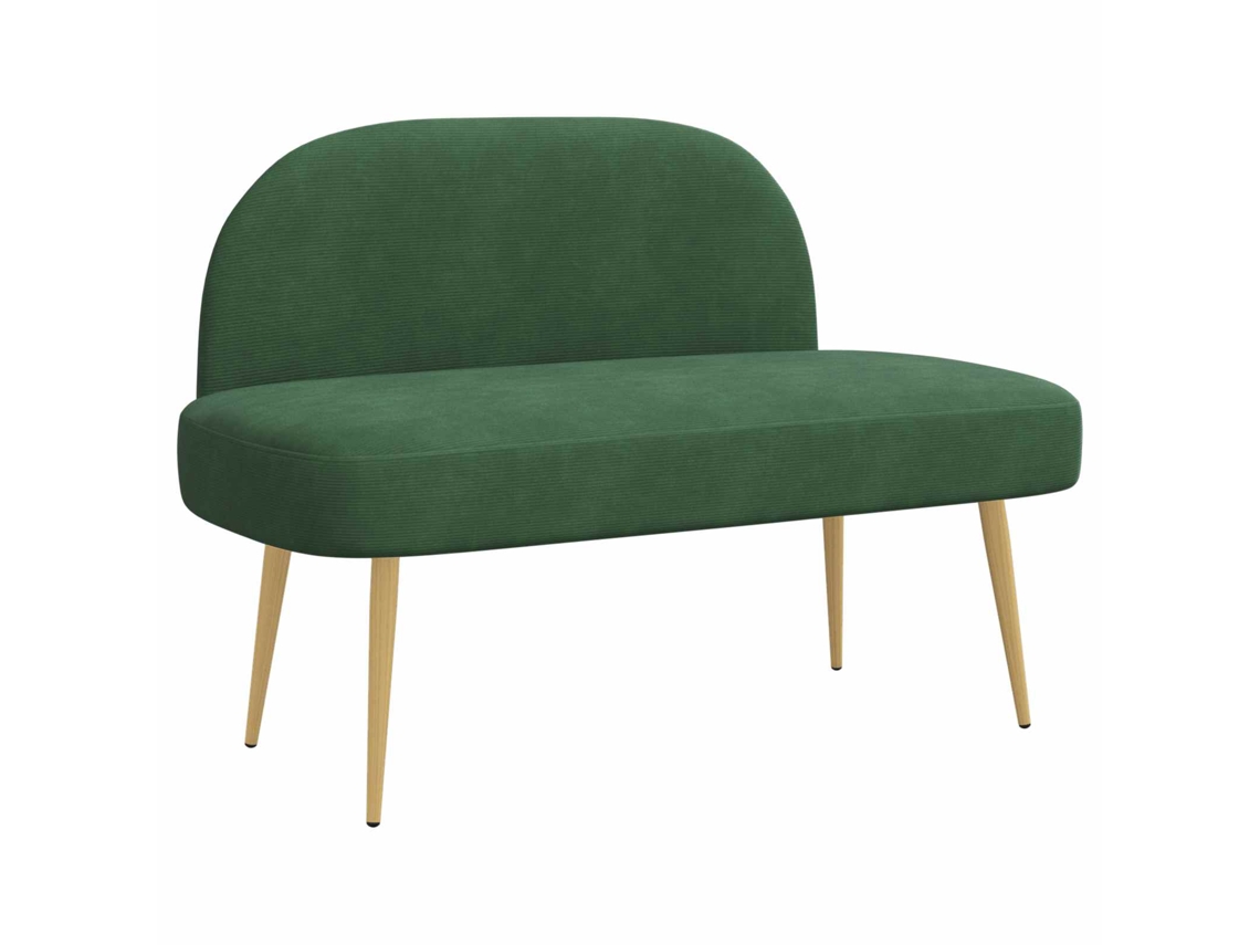 Conjunto 1 Banco Estofado Vidaxl Verde Contraplacado (110 X 60 X 76 Cm)