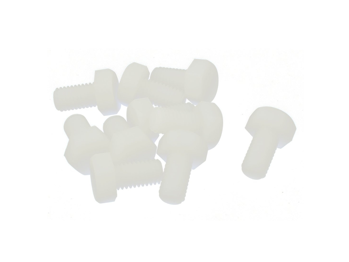10 Peças Tampa Hexagonal de Plástico de Nylon Rosca Hexagonal Direita M8 X 15 Mm CHABERLU