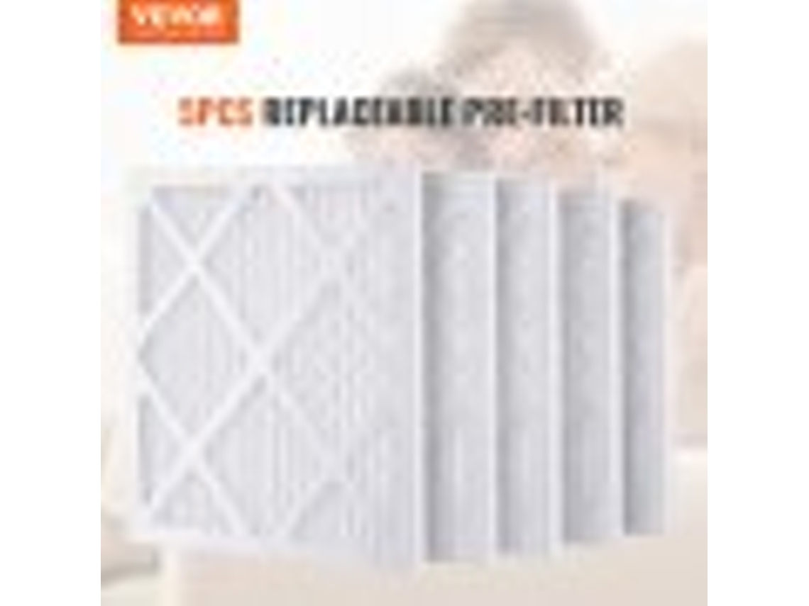 Substituição de Filtros de Carbono Ativo VEVOR 5Pack 15 75'' X 15 75'' para Purificador De
