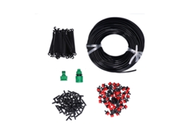 Kit Irrigação Jardim 50m Mangueira 4/7 Bico Gotejamento