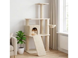 Vidaxl Árvore Com Postes De Sisal Creme 173 Cm