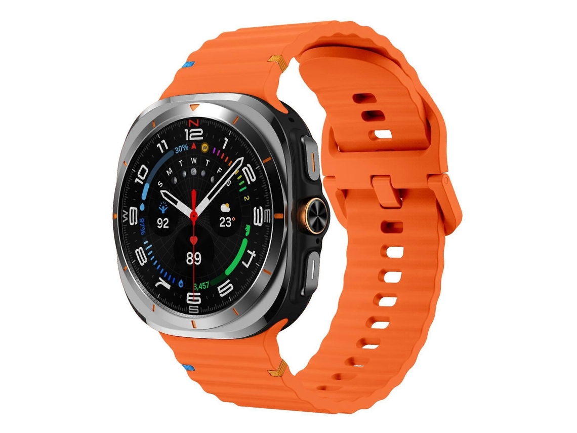 Pulseira De Silicone Com Costura Ondulada Xdfind Para Samsung Galaxy Watch Ultra 47mm / Ultra 2025