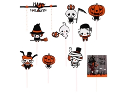 5 Conjuntos De Toppers De Festa De Bolo Para Decorações De Halloween