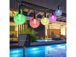 Luzes de Fio Solar Nova Line para Jardim, 50 LEDs, 7m, 8 Modos, À Prova D'água