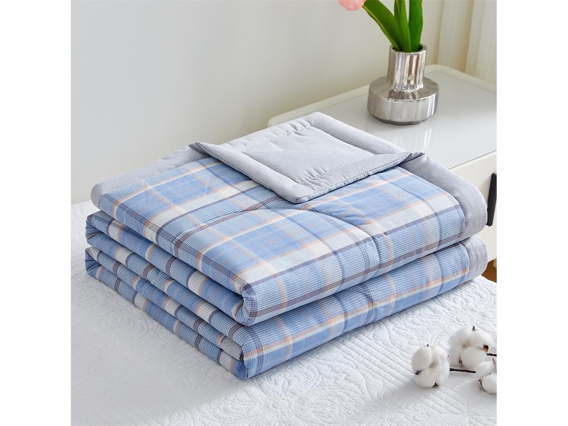 Colcha Acolchoada Fansu para Ar Condicionado Capa de Edredom Algodão Conjunto Cama Sofá com 180x200cm, Macio,