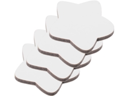Conjunto De 4 Ímãs Geladeira Outanaya, Em Mdf Branco Macio, Leves E Fáceis De Usar Para Decorar Escritórios Áreas