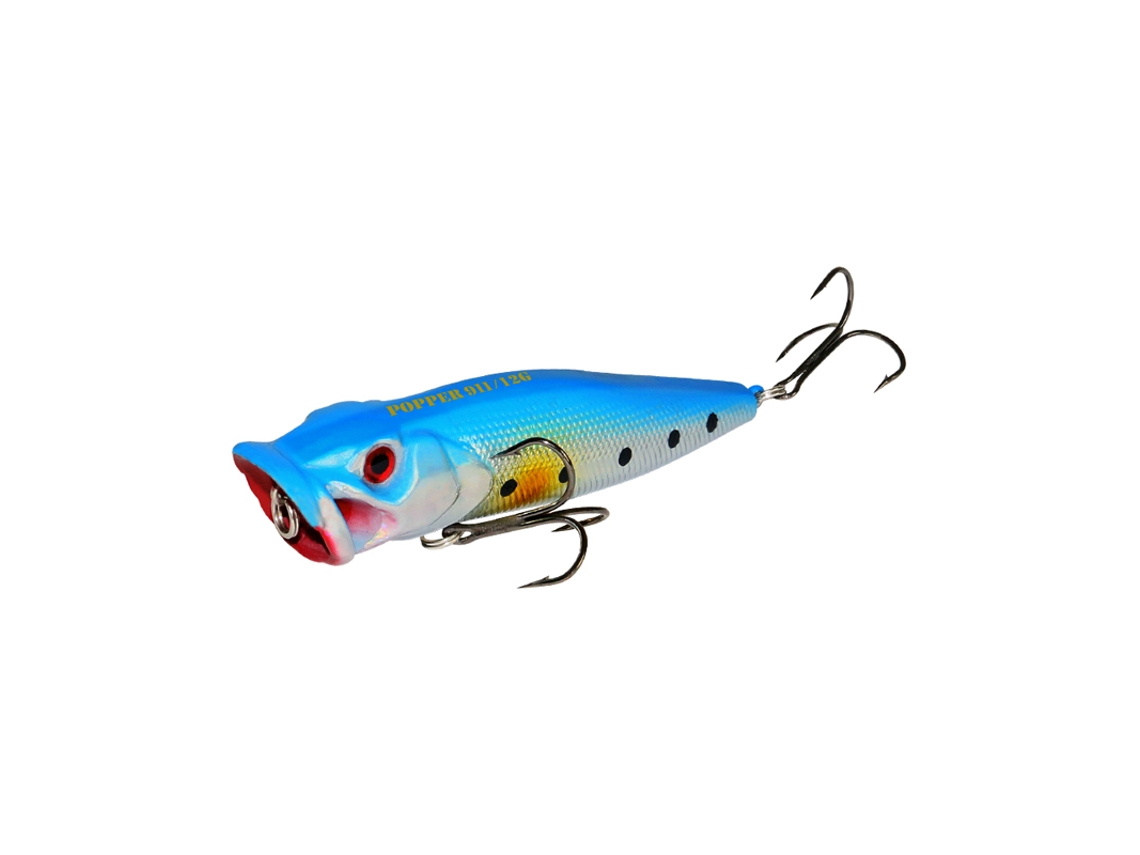 Isca Artificial Flutuante Neptune Harpoon MDUG, azul, 12,5g, 93mm, com anzol