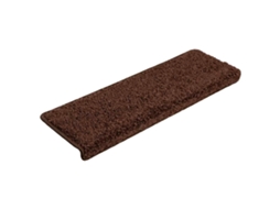 Tapetes de escada 20 Peças 65x21x4 Cm Marrom com Borda MAISON EXCLUSIVE