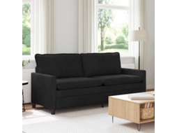 Vidaxl Sofá Preto 196 X 81 X 87,5 Cm Veludo