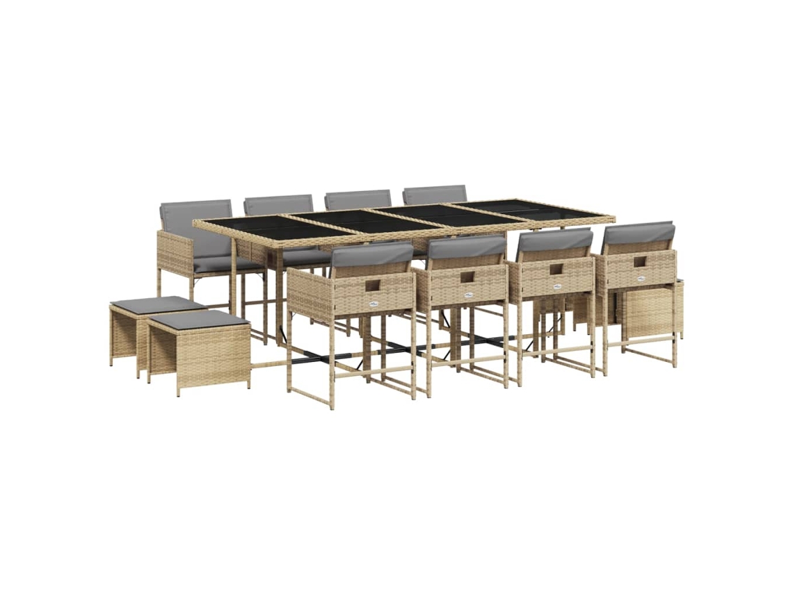 Garden Dining Set, Garden Dining Sets Vidaxl Bege Rattan / Vime (n/a)