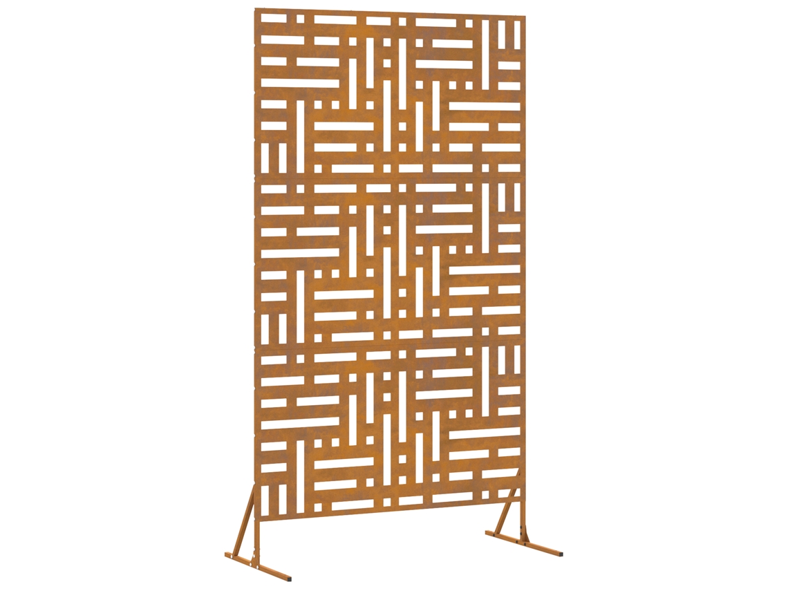 Conjunto 1 Protetor De Privacidade Vidaxl Enferrujado Aço (100 X 50 X 180 Cm)
