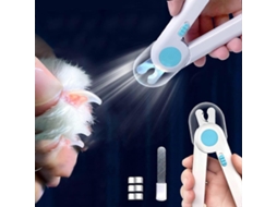 Cortador Unhas Pet Led Roedores Pequeno Médio Azul