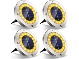 Luzes solares Nova Line para jardim, 4 unidades, 16 LEDs, IP65 | S/MARCA