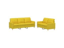Sofa Set, Sofa Sets Vidaxl Amarelo Tecido (n/a)