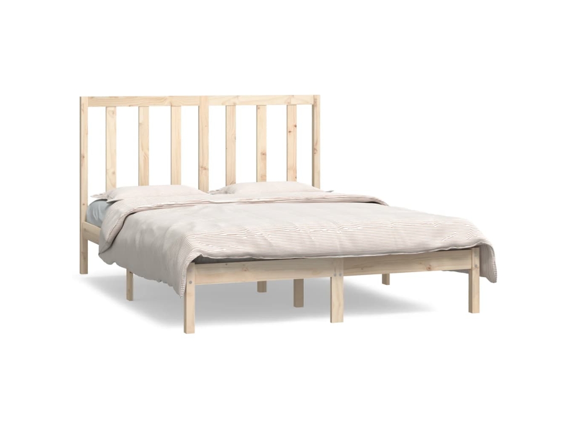 Cama Sem Colchão 135x190 Cm Madeira de Pinho Maciça MAISON EXCLUSIVE