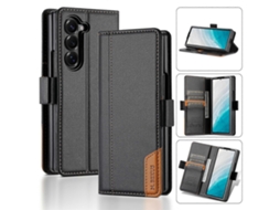 Capa De Couro Com Costura Rfid N.bekus P3 Para Samsung Galaxy Z Fold5