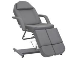 Vidaxl Cadeira De Esteticista Couro Artificial 180x62x78 Cm Cinzento
