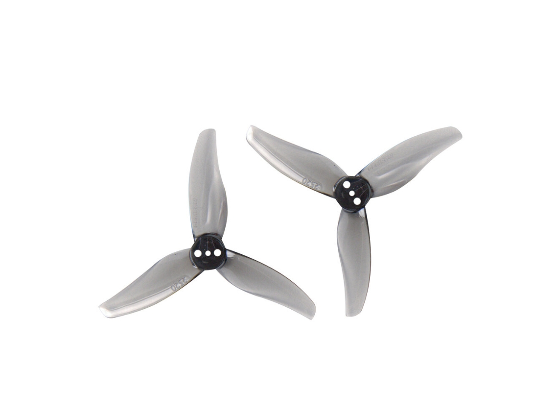Conjunto 4 Pares Hélices Gemfan Hurricane 2520 2,5 X 2,0 Polegadas com 3 Pás e Furo 1,5 Mm Drones Corrida Fpv (flight Fpv). MDUG (6,35 X 5,08 Cm)