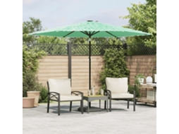 Vidaxl Guarda-sol De Jardim Com Poste De Aço 288x288x225 Cm Verde