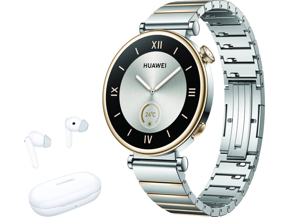 Bundle Smartwatch HUAWEI Watch GT4 41mm + Freebuds SE White (Prateado)