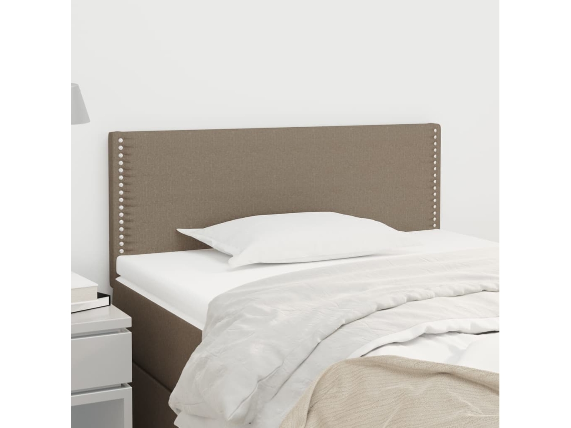 Vidaxl Cabeceira De Cama Tecido 90x5x78/88 Cm Cinzento-acastanhado