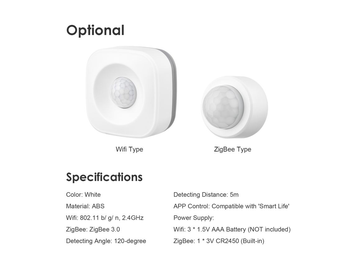 Laxiscreed Sensor De Movimento Pir Zigbee Com Alarme E Monitorização Em Tempo Real