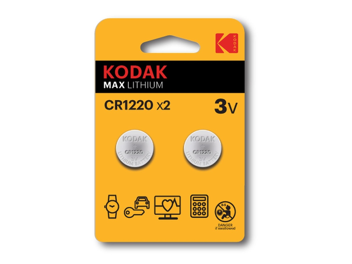 Pilhas KODAK Cr1220 3 V 2 Unidades