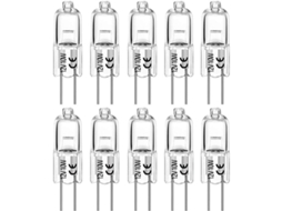 Lâmpadas Halógenas G4 10w 12v, ajustáveis, para iluminação paisagística, armário, classe energética C, 10un | S/MARCA